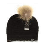 CC Exclusive - Black Label Special Edition Ridged Rhinestone CC Beanie ST70