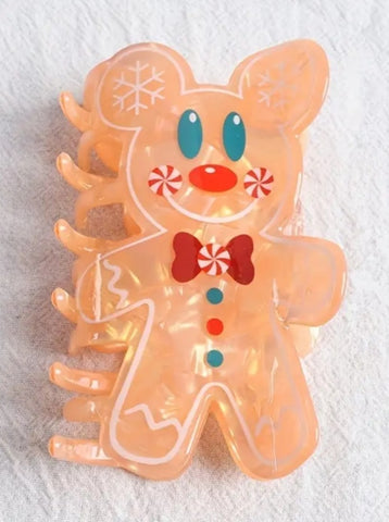 Gingerbread Mouse Christmas Claw Clip