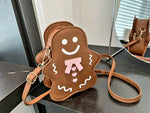 Gingerbread Man Shaped Crossbody Purse