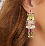 Nutcracker Rhinestone Stud Earrings