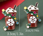 Christmas Beverage Cup Earrings