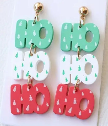 HO,HO,HO Drop Dangle Earrings