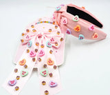 Asstd Valentines Day Bow Clip or Knotted Headband