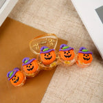 Asstd Large Halloween Pumpkin Claw Clip