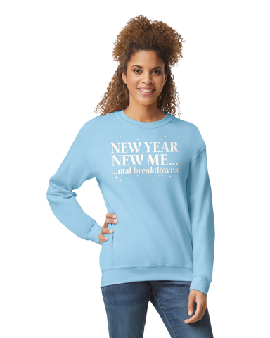 New Year New Me Light Blue Sweatshirt