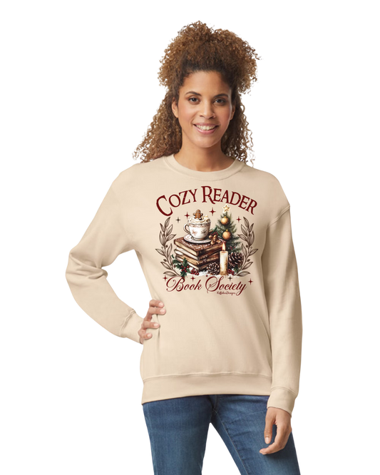 Cozy Reader Book Society Tan Long sleeve tee