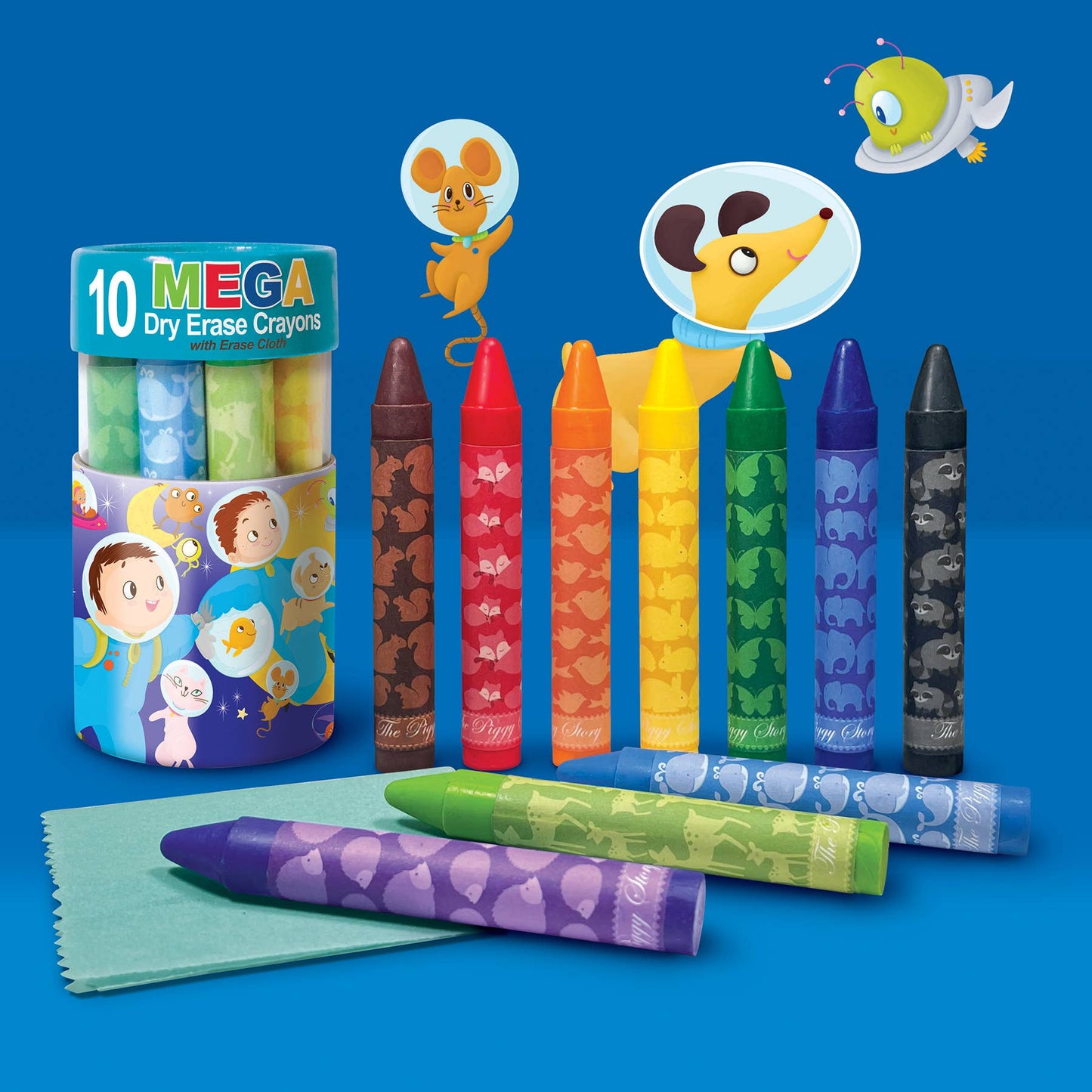 Space Adventure Dry Erase Mega Crayons