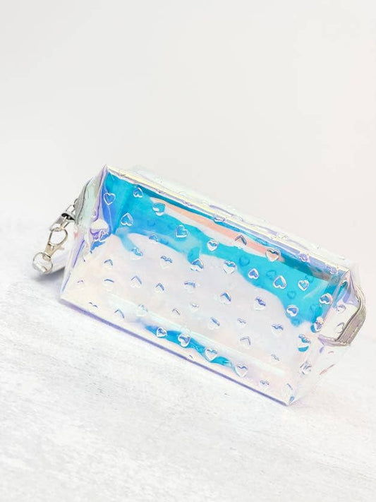 Hologram Cosmetic Pouch - Hearts