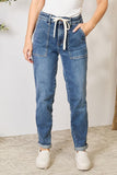 Judy Blue Full Size High Waist Drawstring Denim Jeans