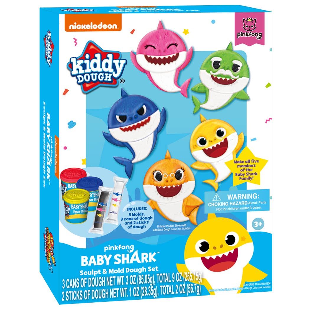 Baby Shark Sculpt & Mold Dough Set For Kids 3+