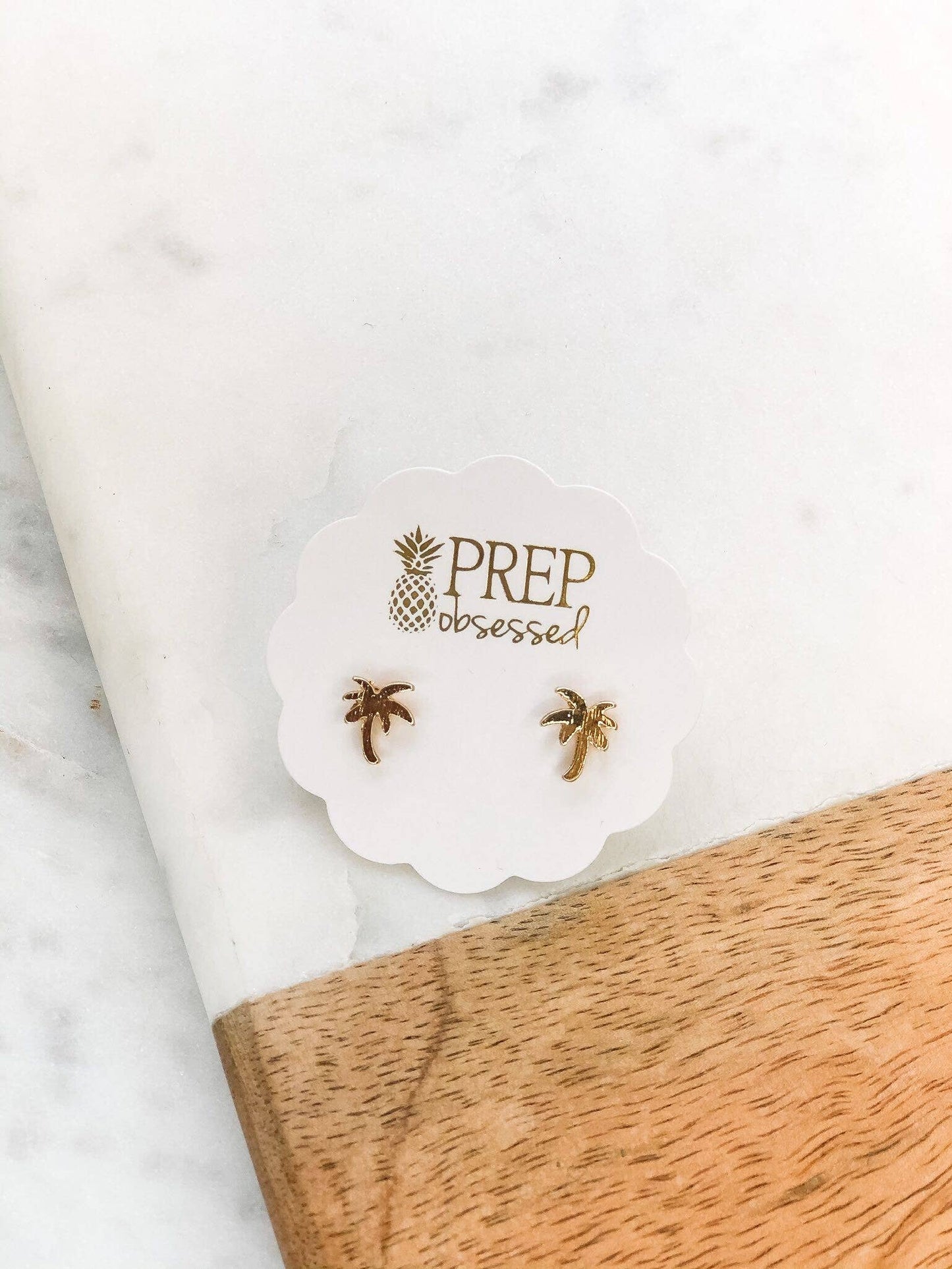 Palm Tree Stud Earrings