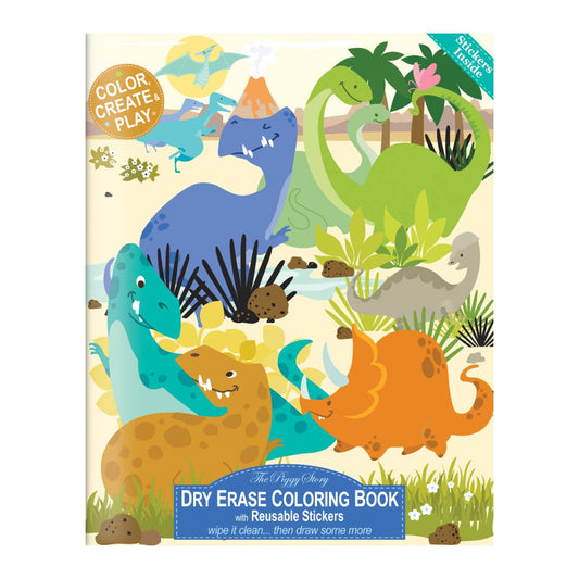 Dinosaur World Dry Erase Coloring Book