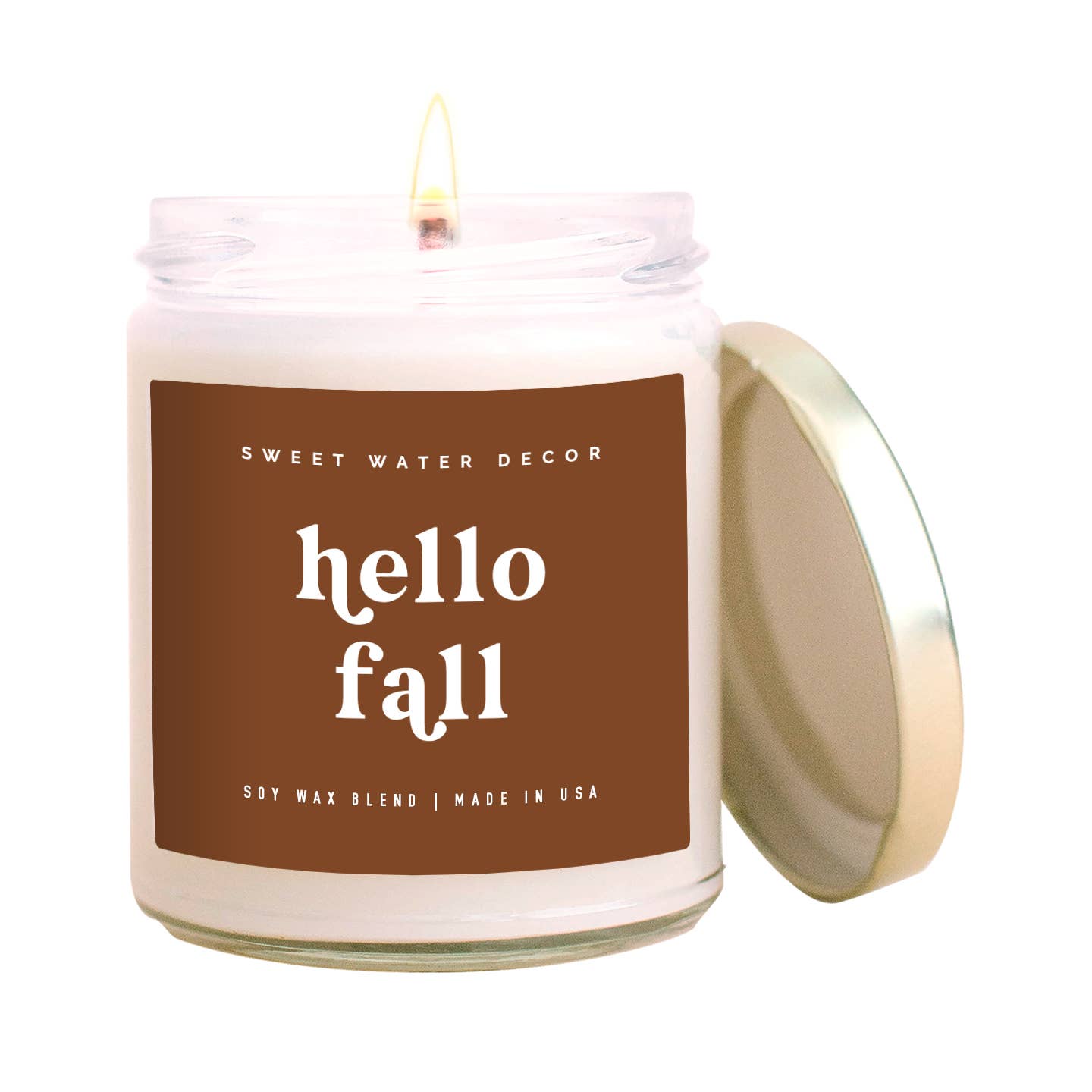 Hello Fall Soy Candle - Clear Jar - 9 oz