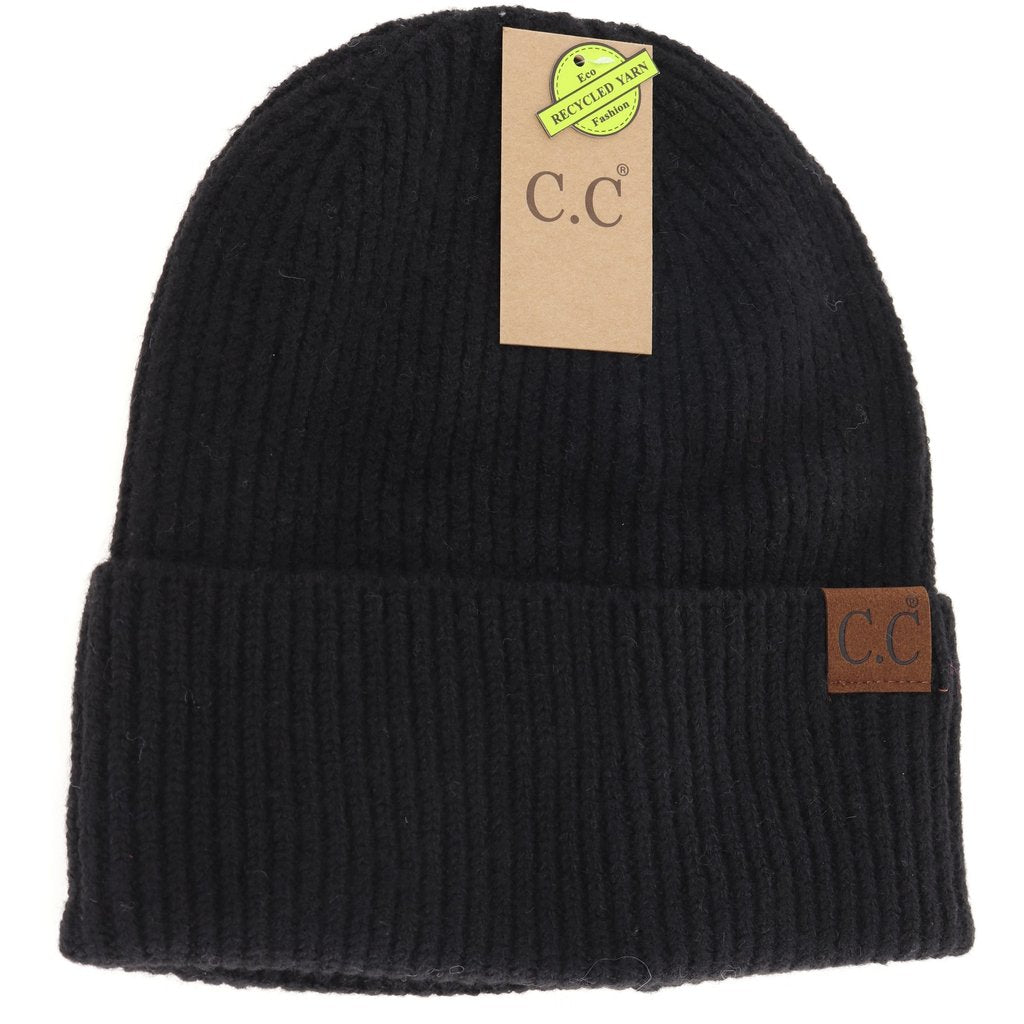 Classic Unisex Soft Ribbed Cuff C.C. Beanie