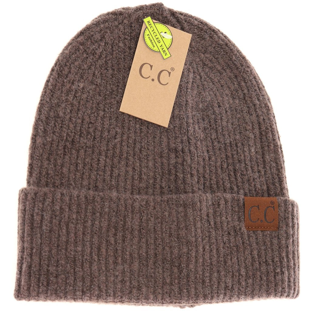 Classic Unisex Soft Ribbed Cuff C.C. Beanie