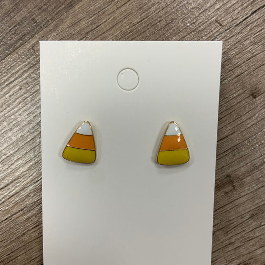 Candy Corn Enamel Stud Earrings