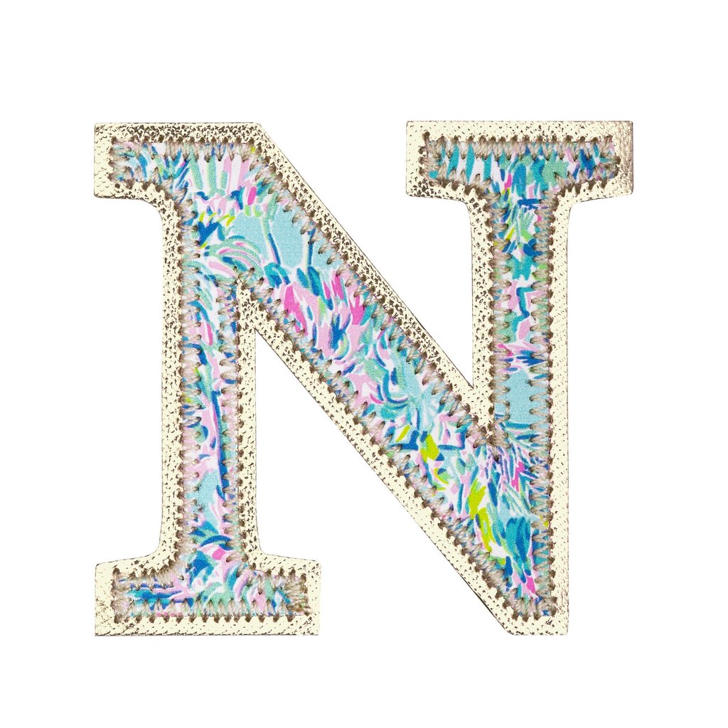 Printed Monogram Sticker by Lilly Pulitzer - D  Monogram stickers,  Initials sticker, Monogram