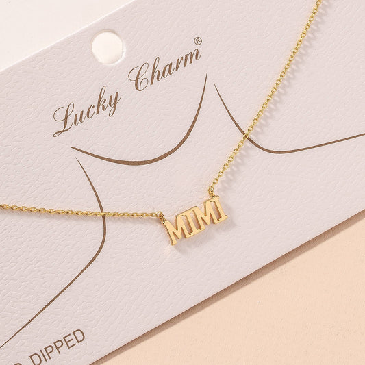 MIMI Text Charm Necklace