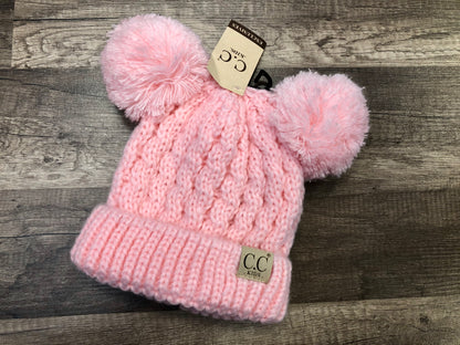 Kids Double Pom C.C. Beanie