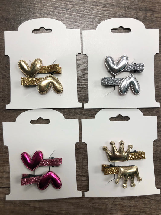 Mini Shiny Valentine’s Barrettes