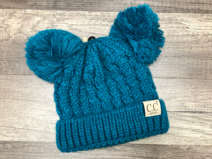 Kids Double Pom C.C. Beanie