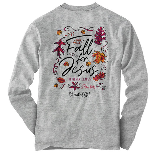 Cherished Girl Womens Long Sleeve T-Shirt Fall for Jesus