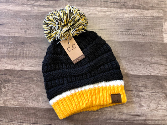 Pittsburgh Team Pom C.C. Beanie