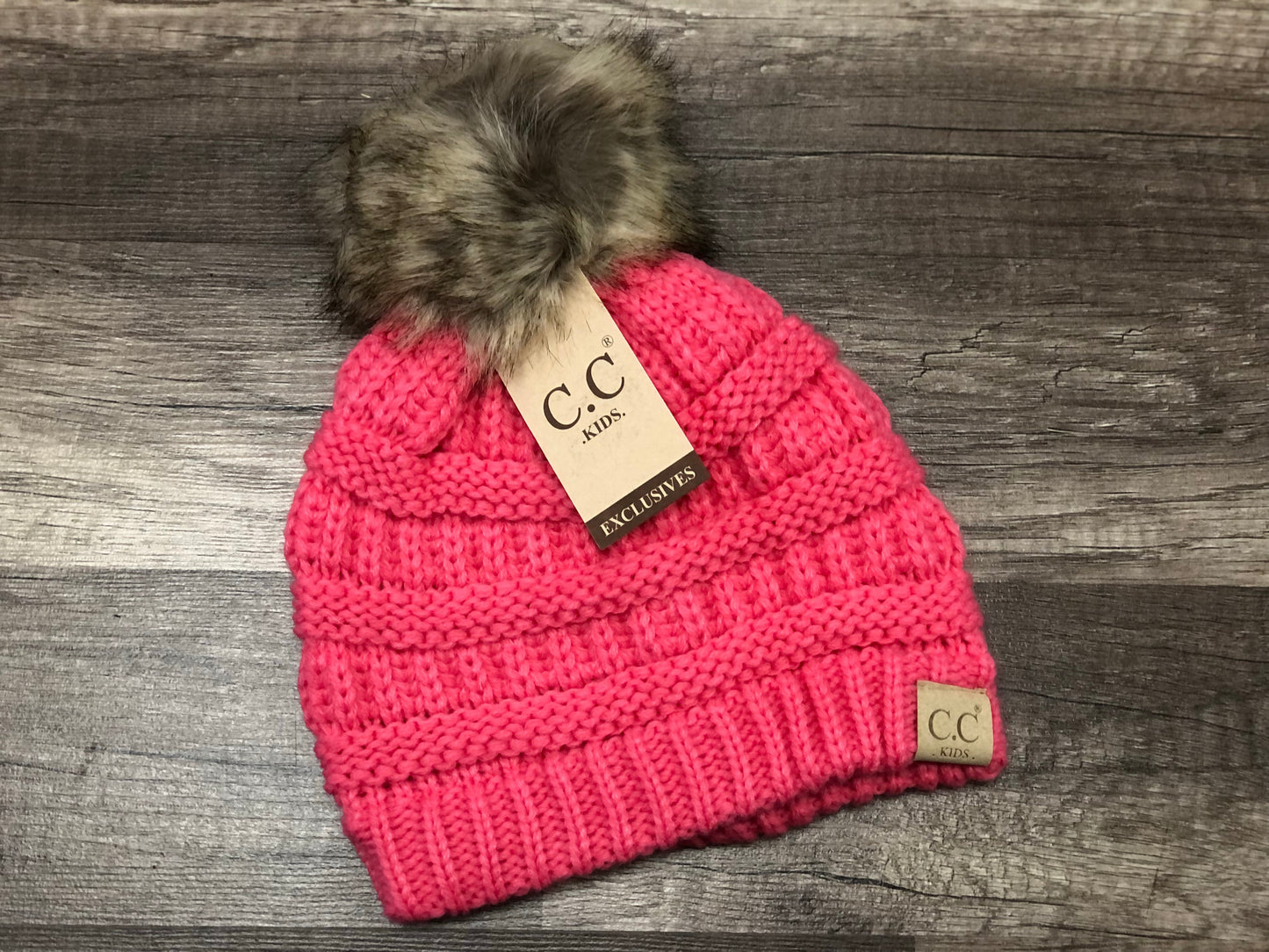 Classic Fur Pom C.C. Beanie