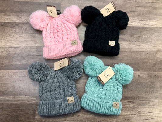 Adult Double Pom C.C. Beanie