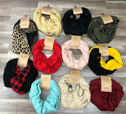 C.C. Beanie Adult Knit Infinity Scarf