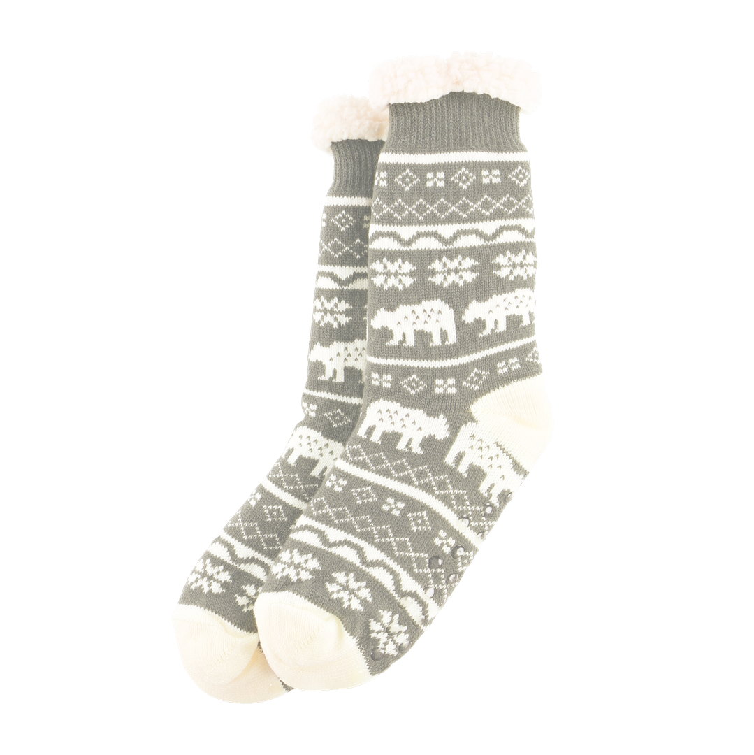 Nordic Bear Plush Sock