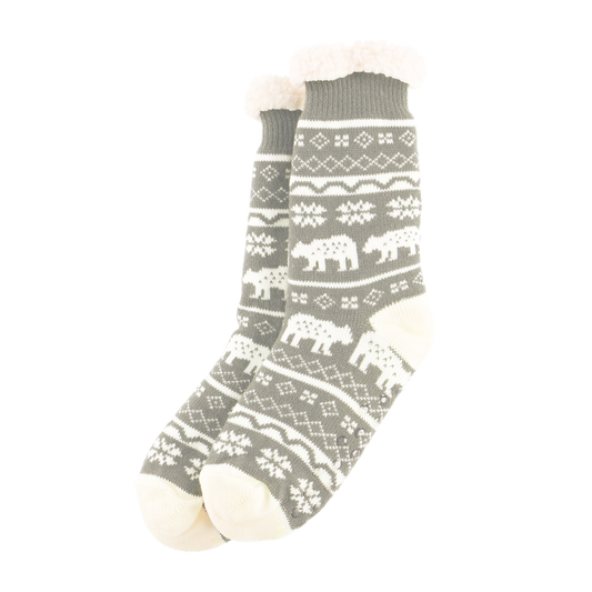 Nordic Bear Plush Sock