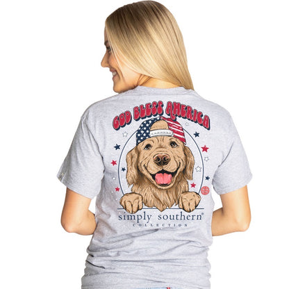 Simply Southern God Bless America Pup Shirt