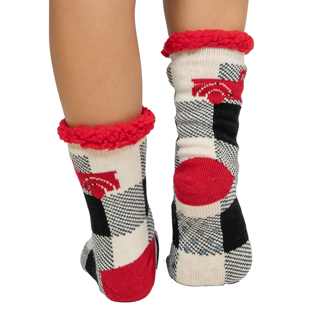 Plaid Truck Plush Sock