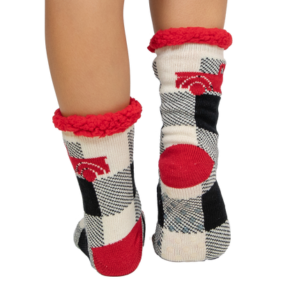 Plaid Truck Plush Sock