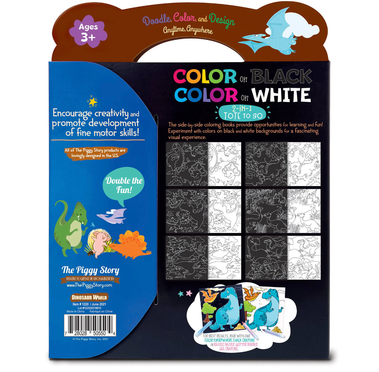 Color on Black & White 2-in-1 Tote