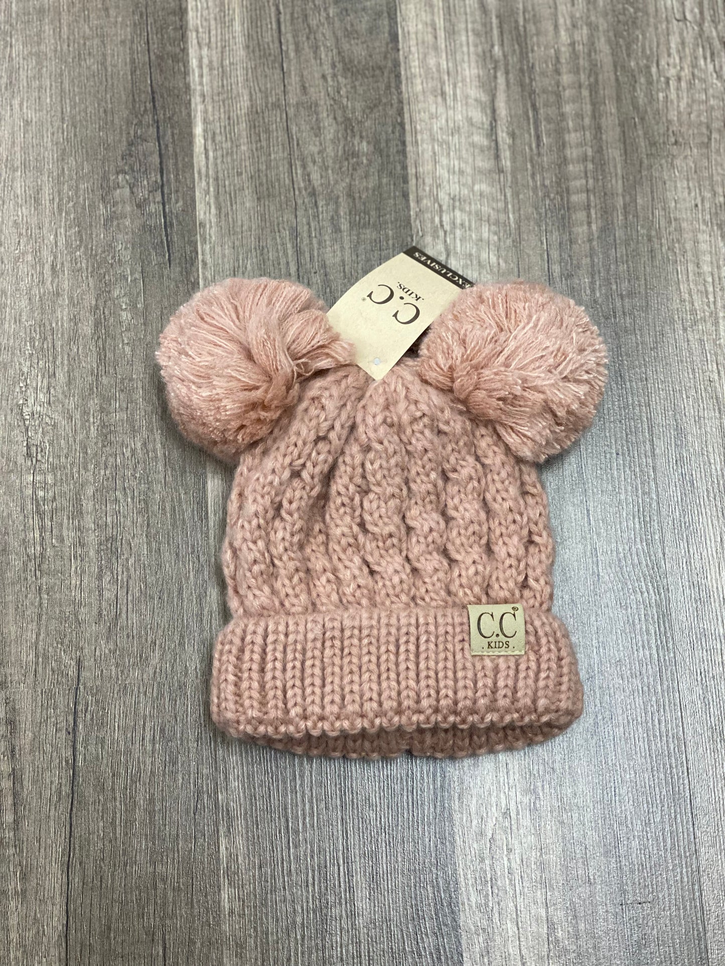 Kids Double Pom C.C. Beanie