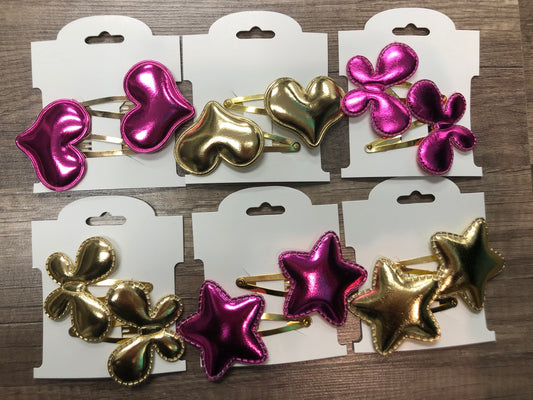 Shiny Valentine’s Hair Clips