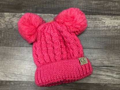 Kids Double Pom C.C. Beanie