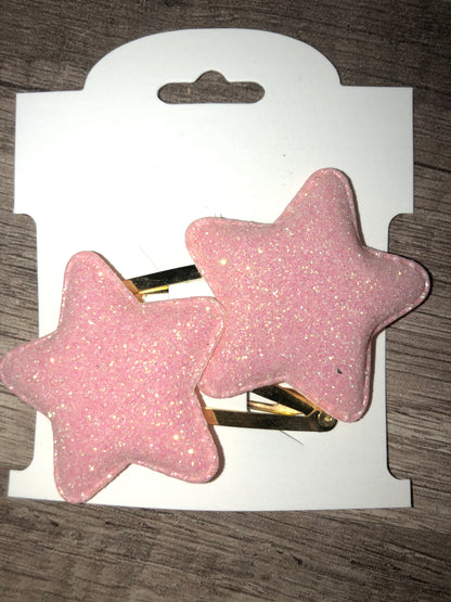 Glitter Valentine’s Hair Clips