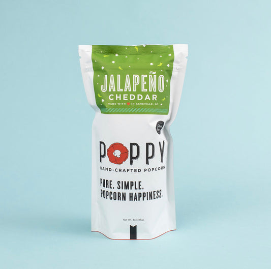 Poppy Jalapeño Cheddar Popcorn